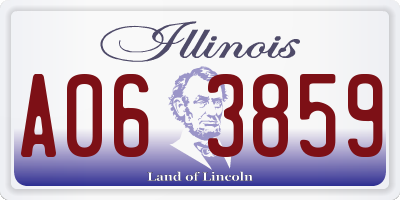 IL license plate A063859