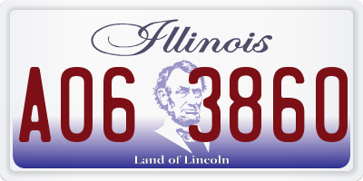 IL license plate A063860