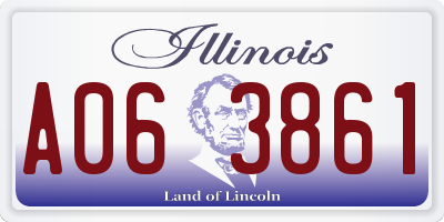 IL license plate A063861