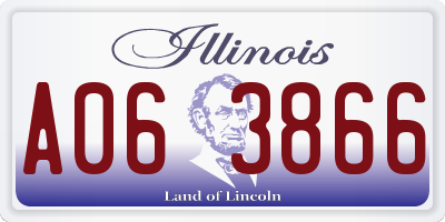 IL license plate A063866