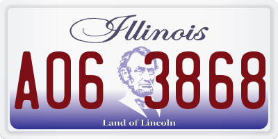 IL license plate A063868