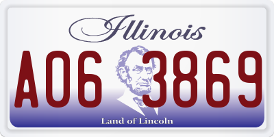 IL license plate A063869