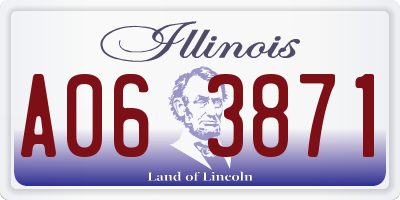 IL license plate A063871