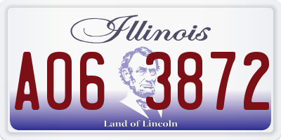 IL license plate A063872