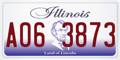 IL license plate A063873