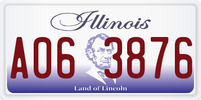 IL license plate A063876