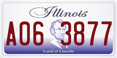 IL license plate A063877