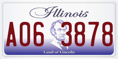 IL license plate A063878