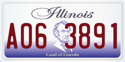 IL license plate A063891