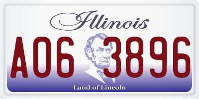 IL license plate A063896