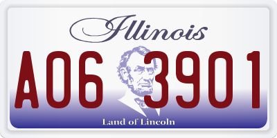 IL license plate A063901
