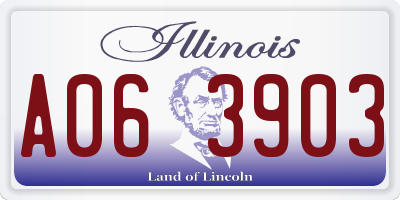 IL license plate A063903