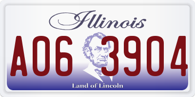 IL license plate A063904