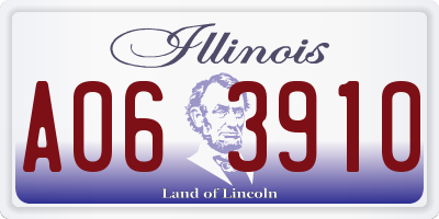 IL license plate A063910