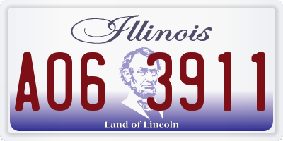 IL license plate A063911
