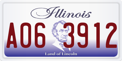 IL license plate A063912
