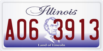 IL license plate A063913