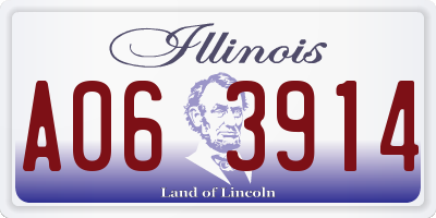 IL license plate A063914