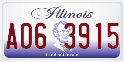 IL license plate A063915