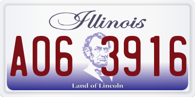 IL license plate A063916
