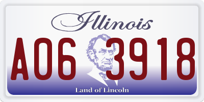 IL license plate A063918
