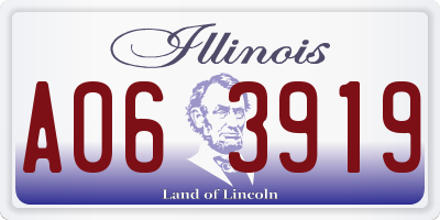 IL license plate A063919