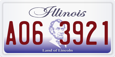 IL license plate A063921