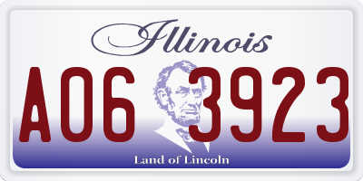 IL license plate A063923