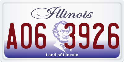 IL license plate A063926