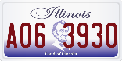 IL license plate A063930