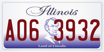 IL license plate A063932