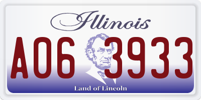 IL license plate A063933