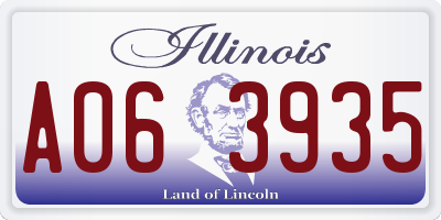 IL license plate A063935