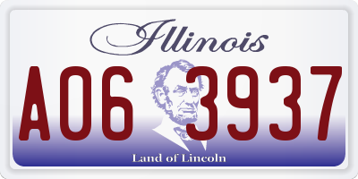 IL license plate A063937