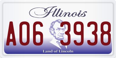 IL license plate A063938