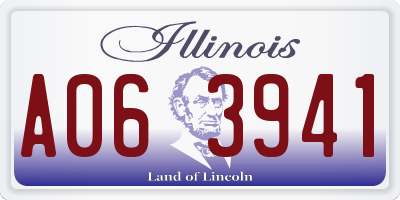 IL license plate A063941