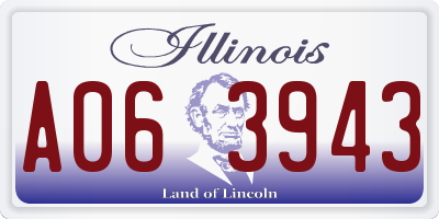 IL license plate A063943