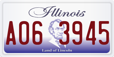 IL license plate A063945