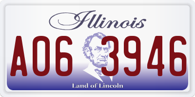 IL license plate A063946