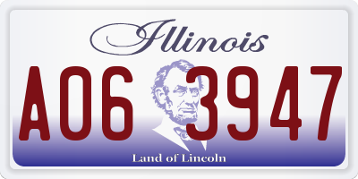 IL license plate A063947