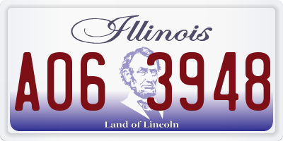 IL license plate A063948