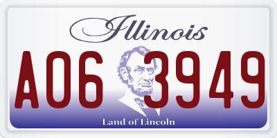 IL license plate A063949
