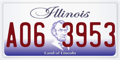 IL license plate A063953