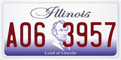IL license plate A063957