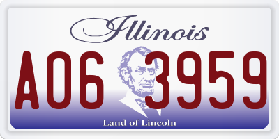 IL license plate A063959