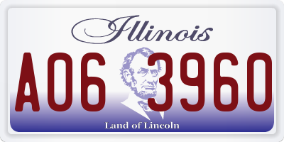IL license plate A063960