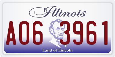 IL license plate A063961