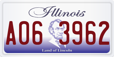 IL license plate A063962
