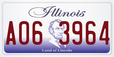IL license plate A063964