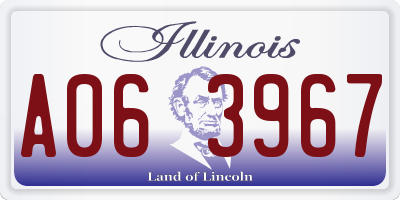 IL license plate A063967